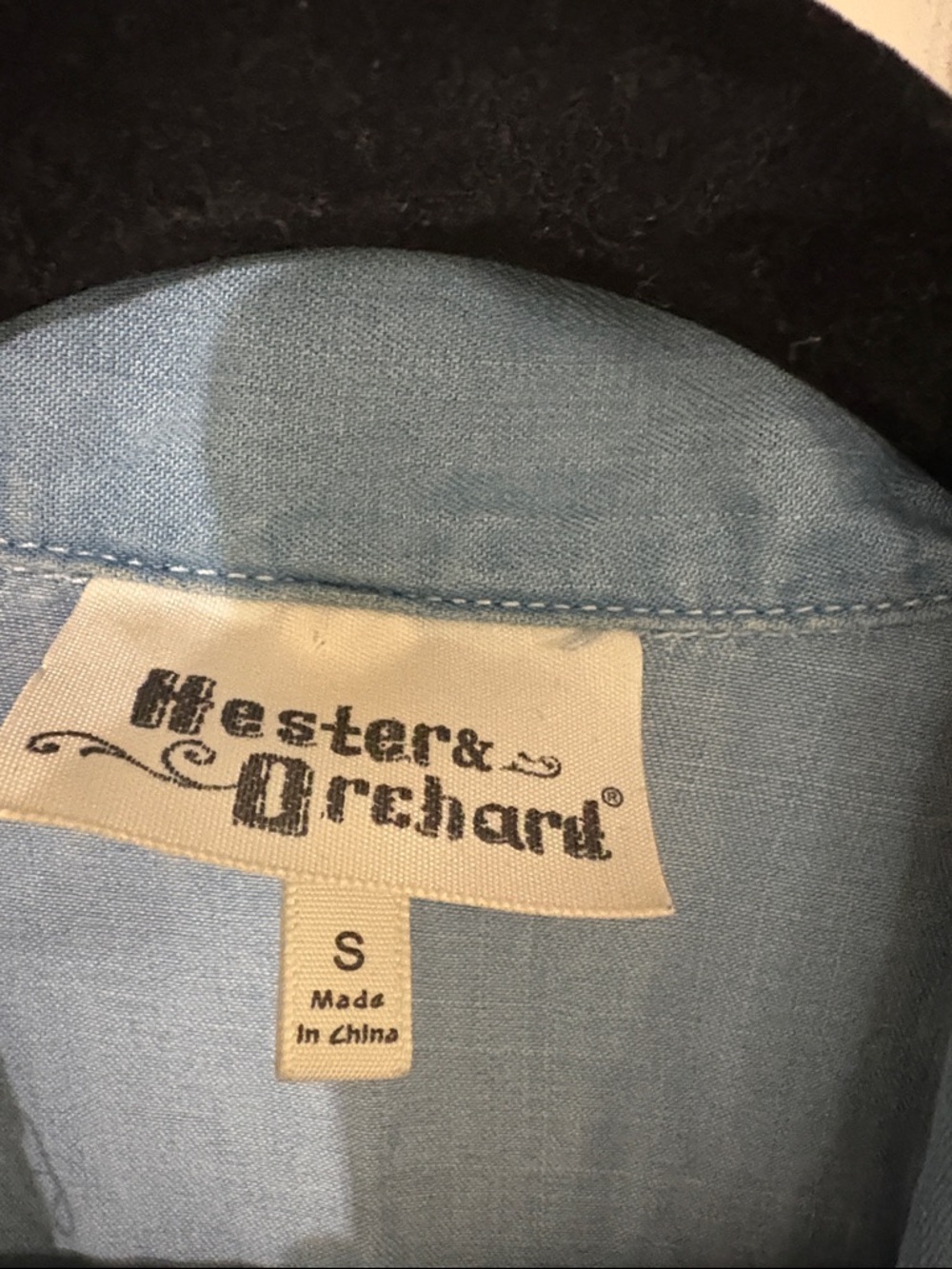 Relaxed Light Blue Women's Button-Down Shirt - Picture 3 of 6